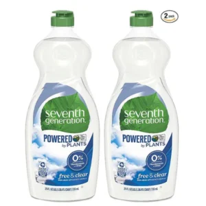 Seventh Generation Dish Liquid Soap, Free & Clear, 25 oz- 2 Packet
