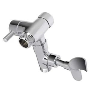 NearMoon All Metal Shower Arm Diverter with Handheld Shower Mount, G12 3-Way Diverter Valve Bathroom Universal Shower System Replacement Part for Hand Shower and Fixed Shower Head (Chrome Finish)