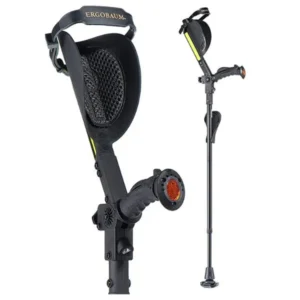 Crutches- Latest Generation Ergobaum by Ergoactives. 1 Pair of The”Pain Reduction” Crutches