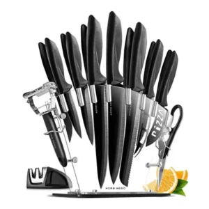 Home Hero Kitchen Knife Set – 17 piece Chef Knife Set with Stainless Steel Knives Set for Kitchen with Accessories