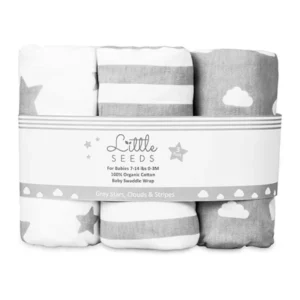 Baby Swaddle Blanket 0-3 Months 100% Organic Cotton Newborn Swaddles – Pack of 3 Swaddle Blankets – New Born Swaddle Wrap For Boy and Girl